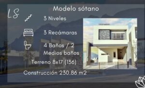 Casa en venta, Zona Reserva Cumbres, Modelo Sotano, arriba Paseo de los Leones; Monterrey Nuevo Leon